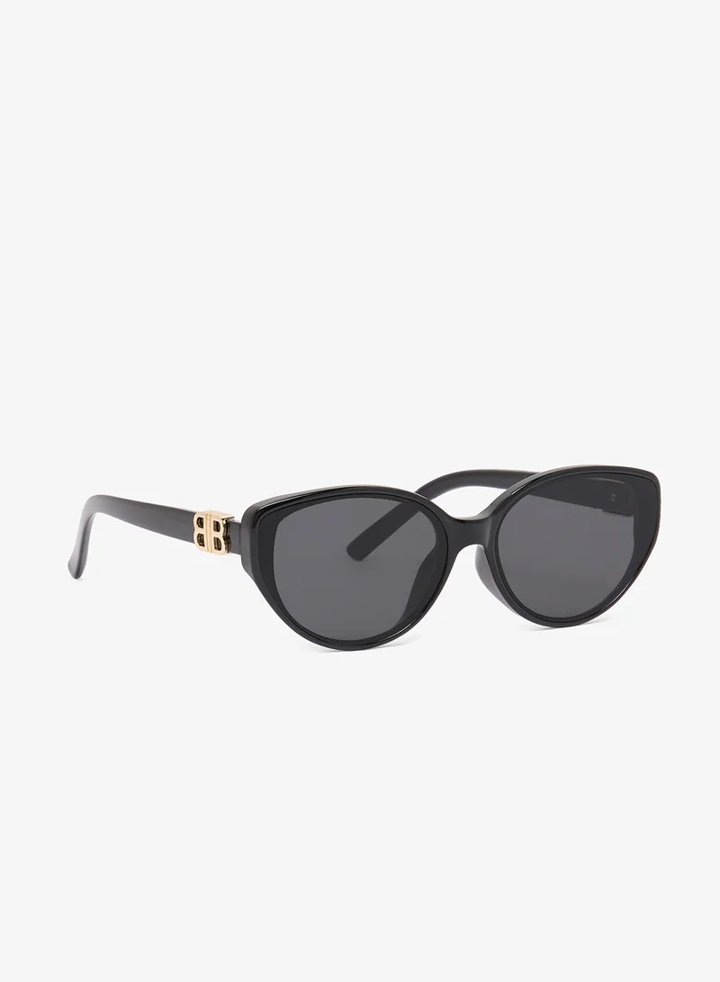 ايلا Oval Sunglasses With Printed Arm